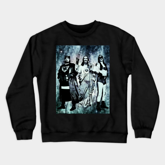 Silent Bob & Buddy Christ & Jay Crewneck Sweatshirt by Morishasha